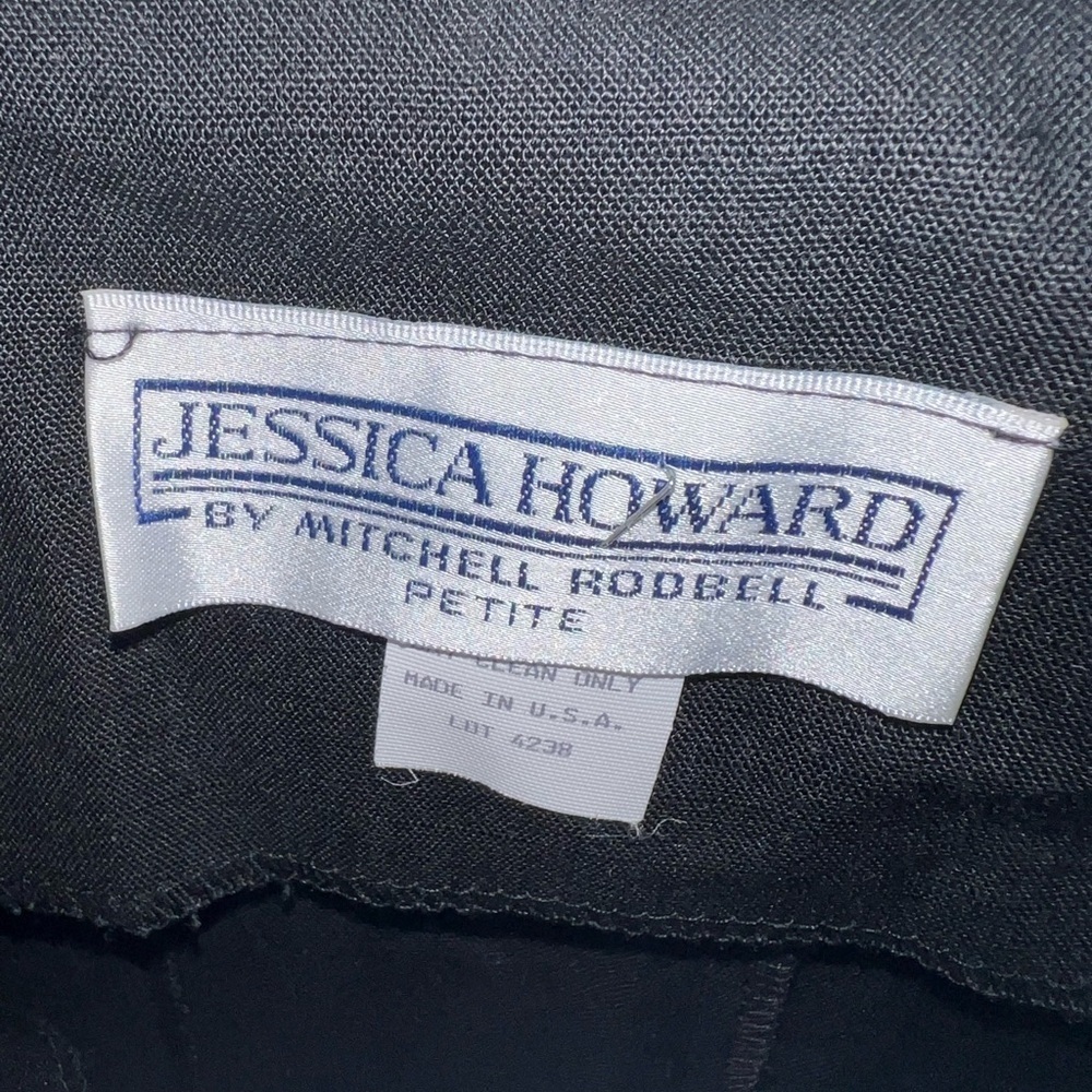 Vintage Jessica Howard Elegant Black and White Dress with Button Detail - Picture 7 of 13